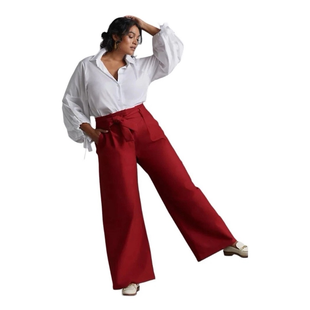 ANTHRO‎ Paperbag Wide Leg Trousers Size Small